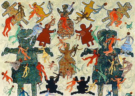 Twins, 1995, mixed techniques, 80 x 110 cm