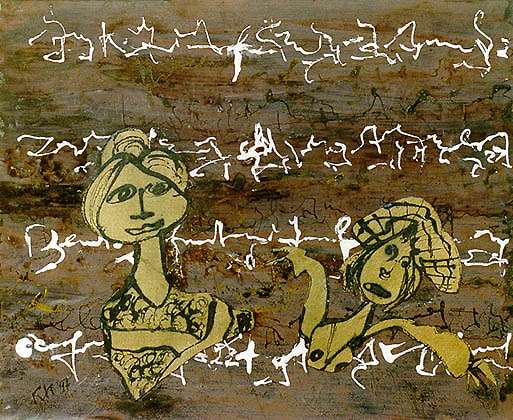 Ons geheimschrift, 1997, mixed techniques, 20 x 24,5 cm